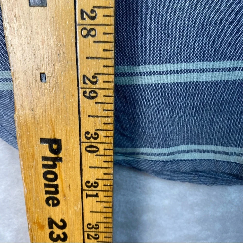 Tavik Mens Shirt Button Up Long Sleeve Striped Modern Beach XL - Picture 10 of 10